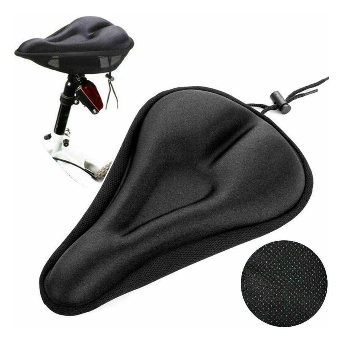 GENERICO - Cojín Ergonómico de Silicona para Sillín de Bicicleta Ajustable