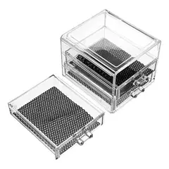 GENERICO - Organizador Acrílico Transparente con 3 Cajones Compacto