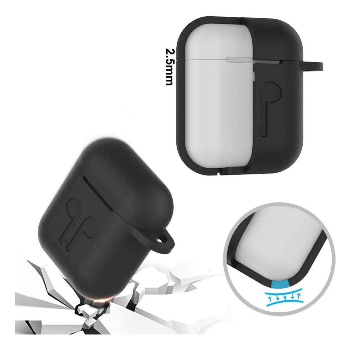GENERICO - Protector 5 en 1 de Silicona para Auriculares con Estilo