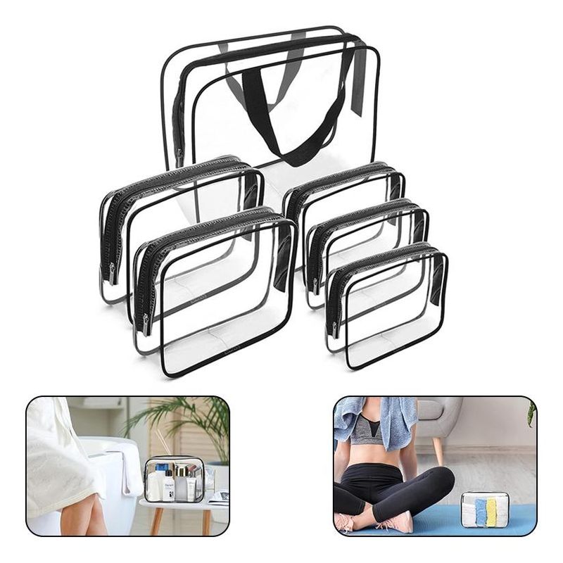 GENERICO - Neceser Impermeable Pack de 6 para Cosméticos y Viajes