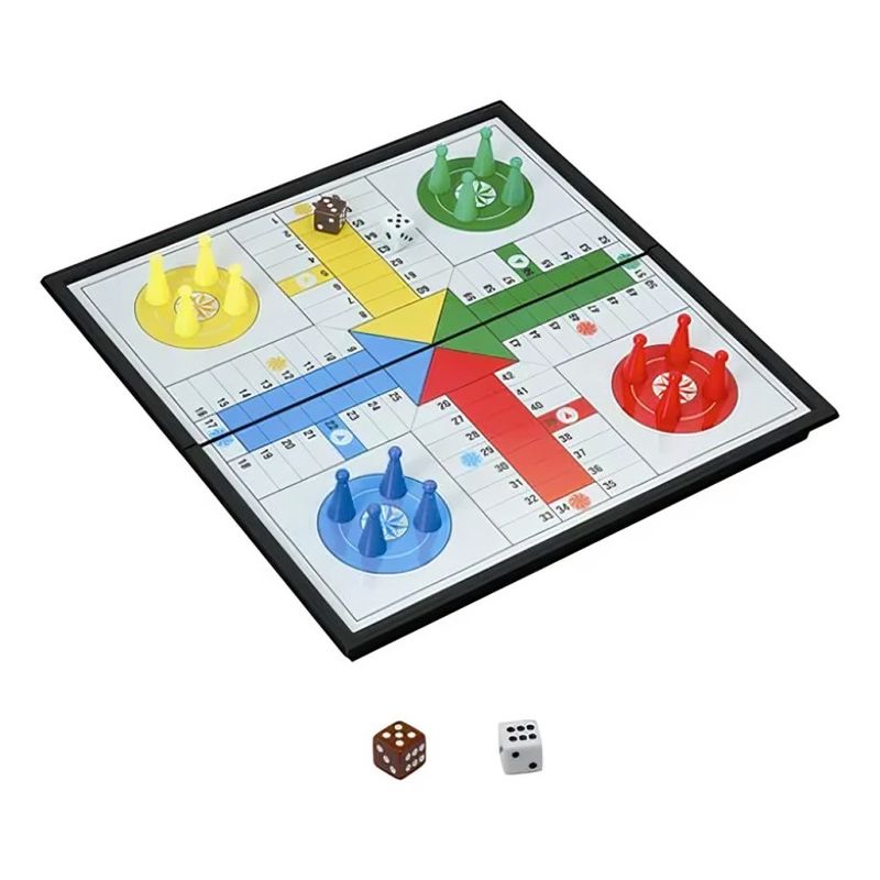 GENERICO - Juego de Mesa Ludo Tablero Plegable Didáctico 20cm x 20cm