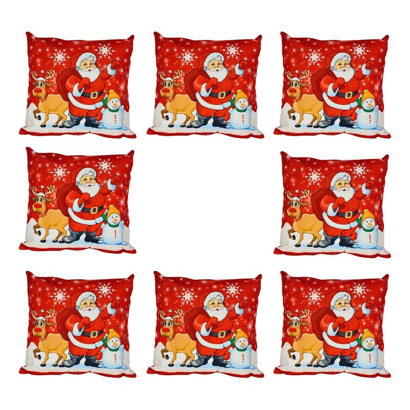 GENERICO - Pack de 8 Fundas Navideñas para Cojines Cuadrados 45x45