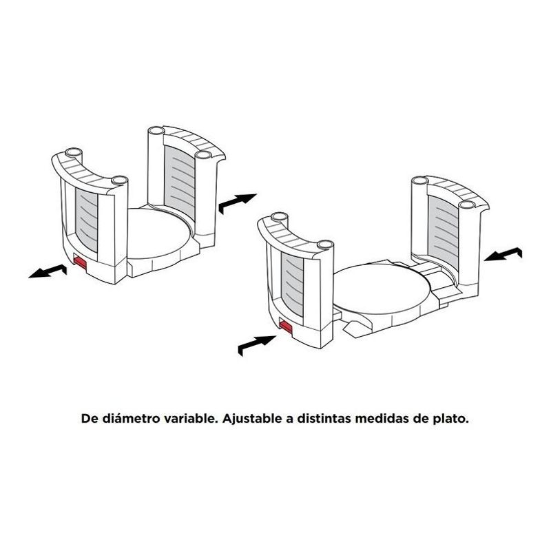 GENERICO - Porta Platos Extensible para Cajón hasta 12 Platos 270mm
