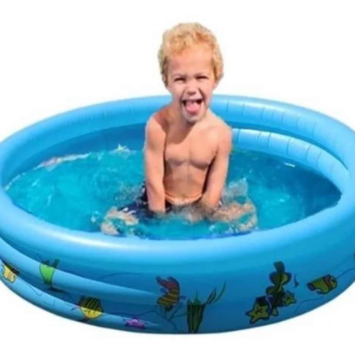 GENERICO - Piscina Inflable para Bebés de 3 Anillos y Diversión Oceánica