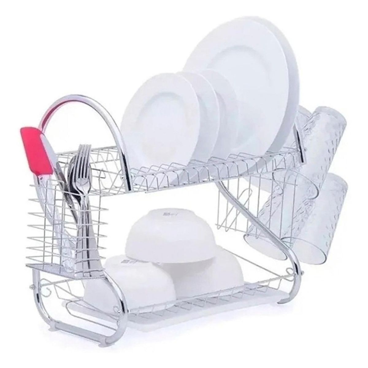 GENERICO - Escurridor de Acero Inoxidable para Platos y Cubiertos