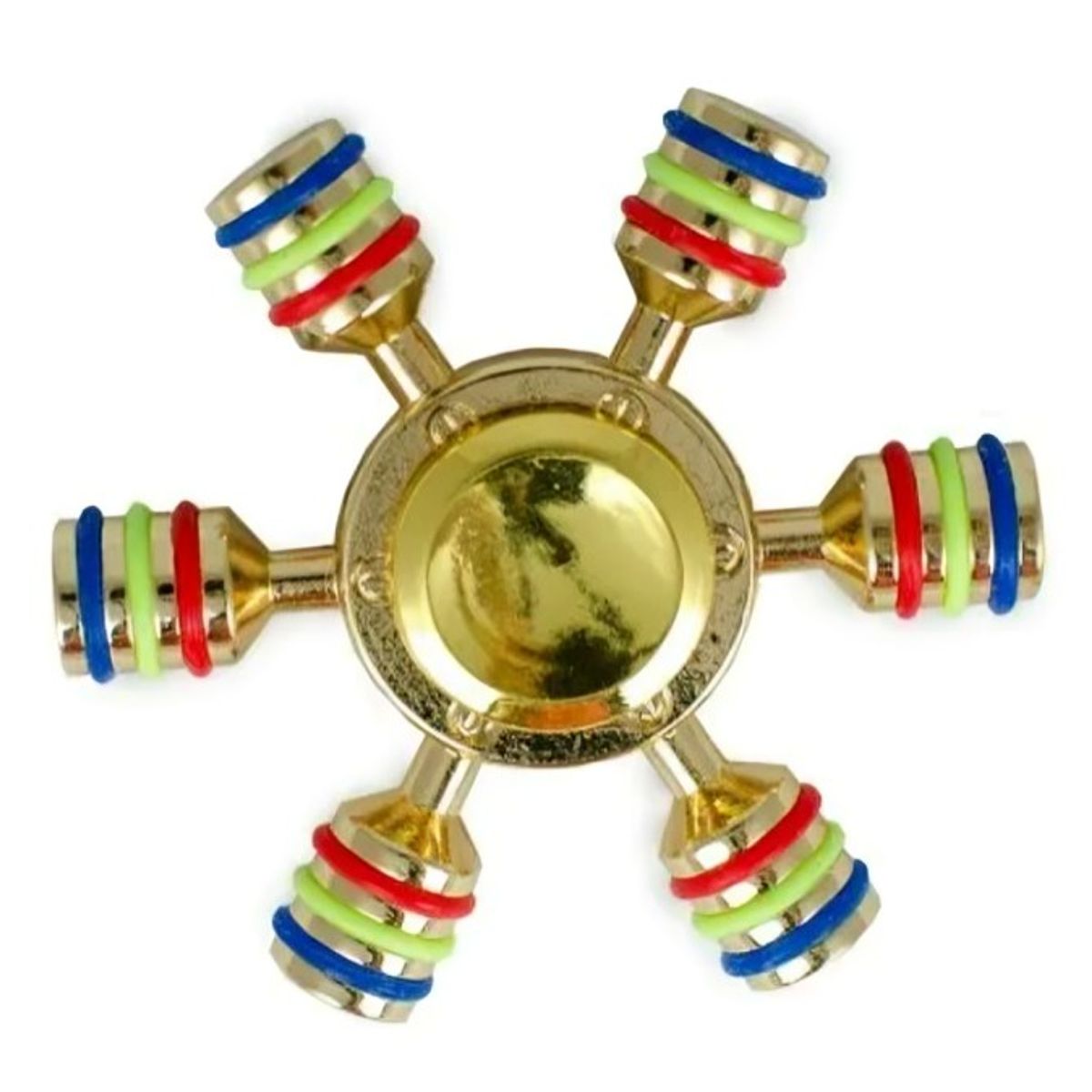 GENERICO - Spinner Anti-stress Metalico Con 6 Puntas Estres
