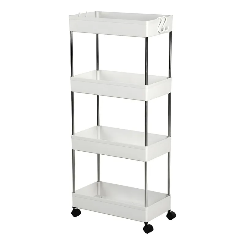 GENERICO - Estante Rodante Multiusos para Cocina y Baño 87 cm Blancos