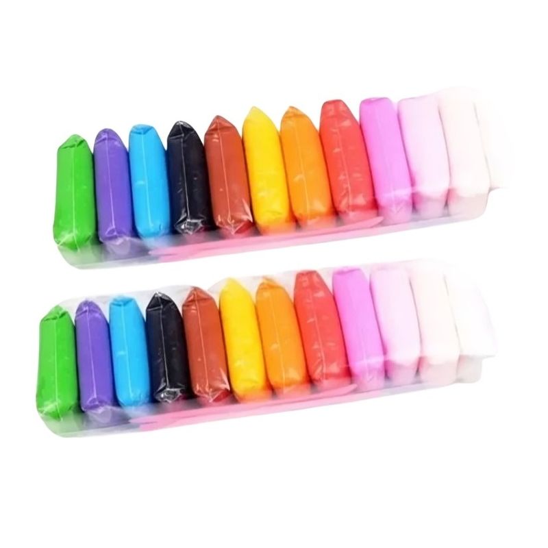 GENERICO - Pack De 24 Masas Formas Moldeables Slime Goma Eva