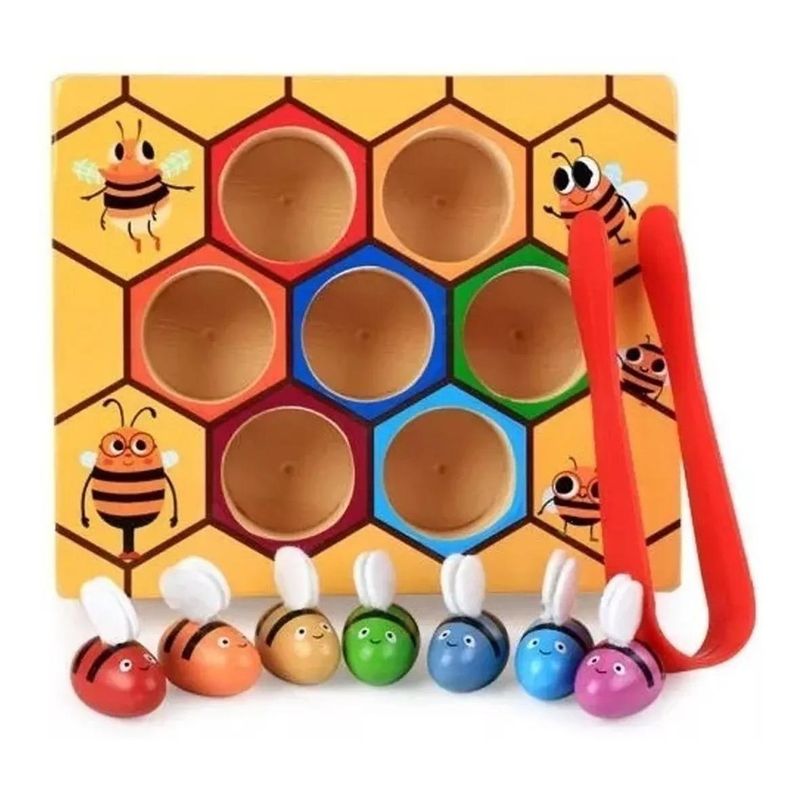 GENERICO - Juego Montessori de Abejas para Fomentar Motricidad Fina
