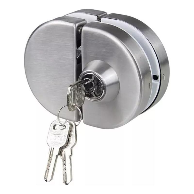 GENERICO - Cerradura Flotante de Acero Inoxidable para Puertas de Vidrio