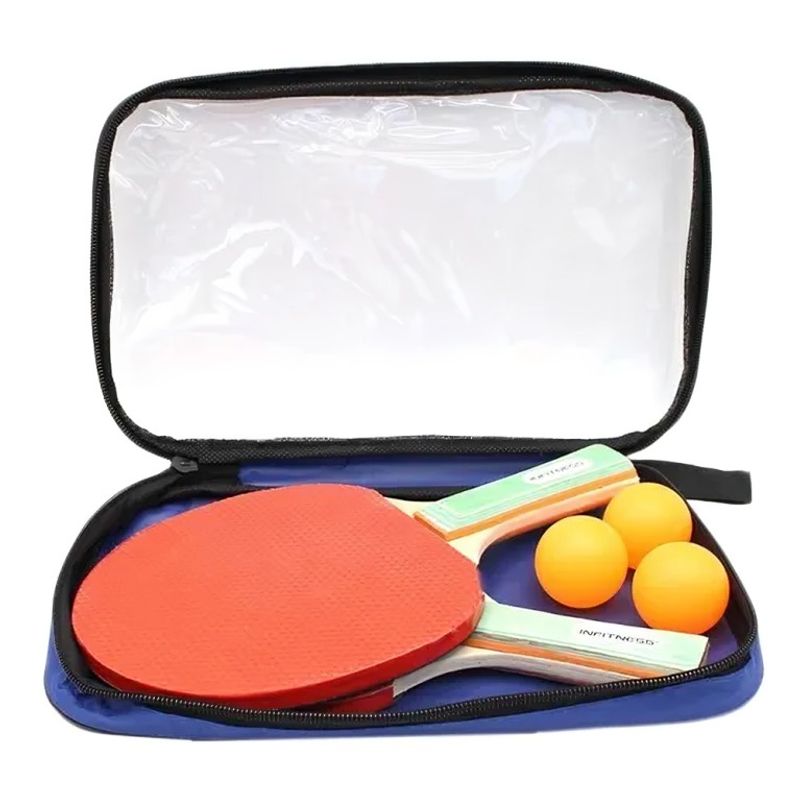 GENERICO - SET DE PALETA TENIS MESA PING PONG INCLUYE 3 PELOTAS