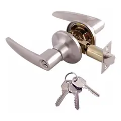 GENERICO - Cerradura Tubular de Acero con Manilla para Puerta Interior