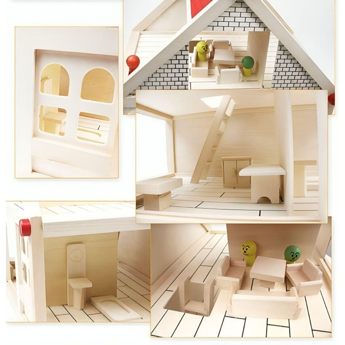 GENERICO - Casa Muñeca Juguete Madera Ecologica