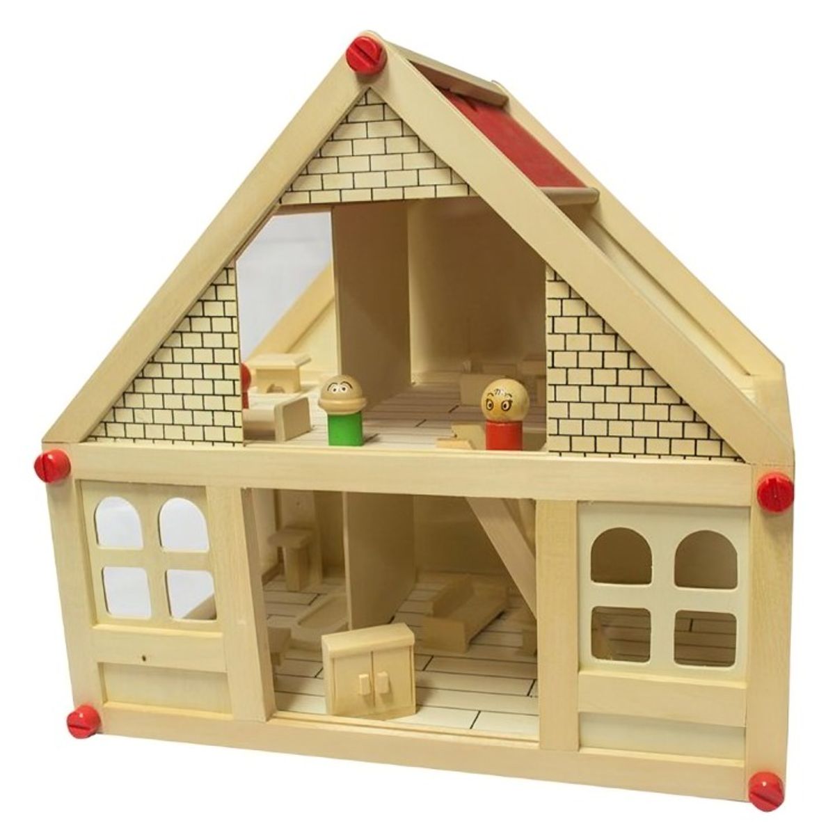 GENERICO - Casa Muñeca Juguete Madera Ecologica