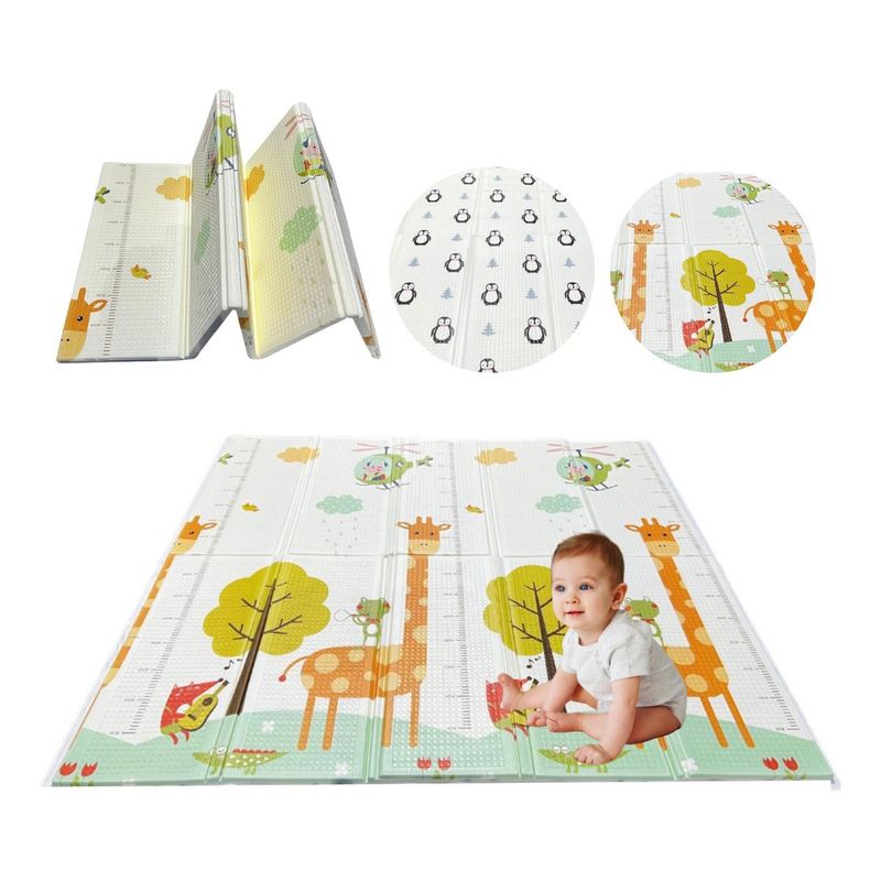 GENERICO - Alfombra Infantil Plegable Reversible Antigolpes 180x200m