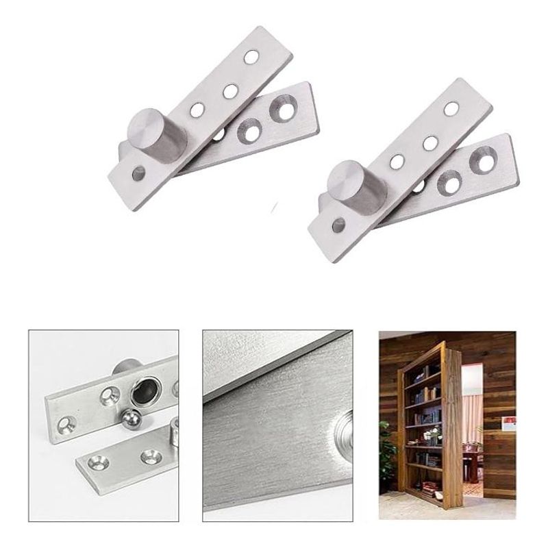 GENERICO - Bisagra Oculta Giratoria de Acero para Puertas de Madera