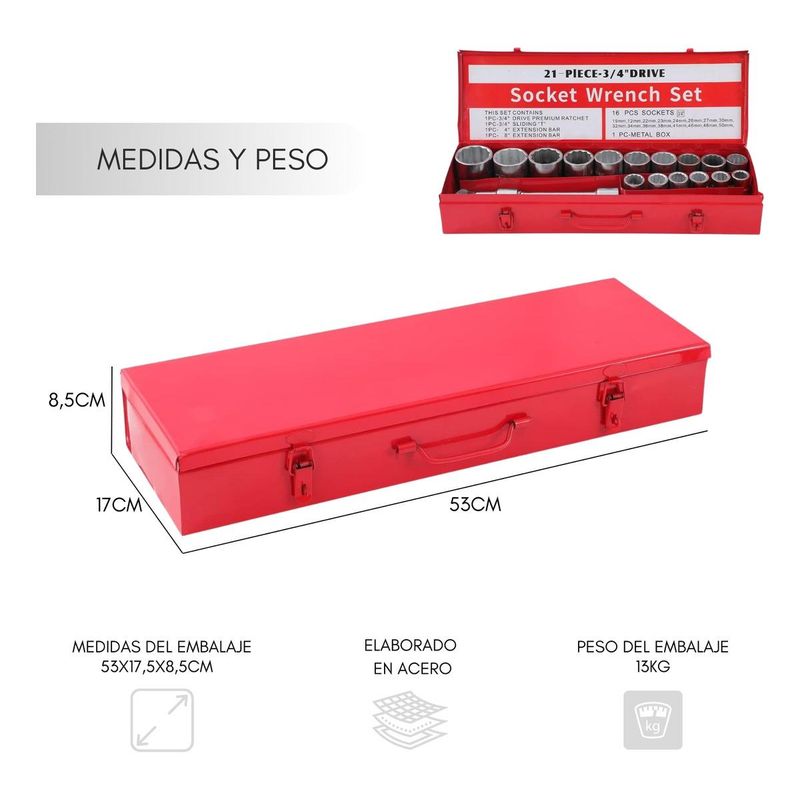 GENERICO - Set Profesional de Dados Hexagonales 21 Piezas con Caja
