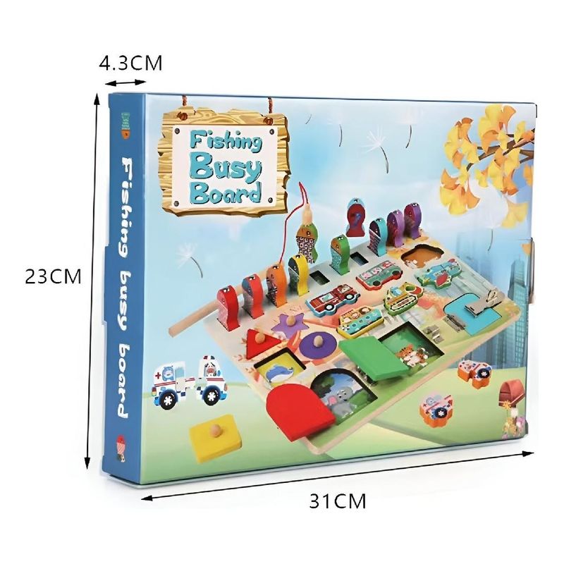 GENERICO - Tablero Montessori de Pesca y Encaje para Desarrollo Infantil