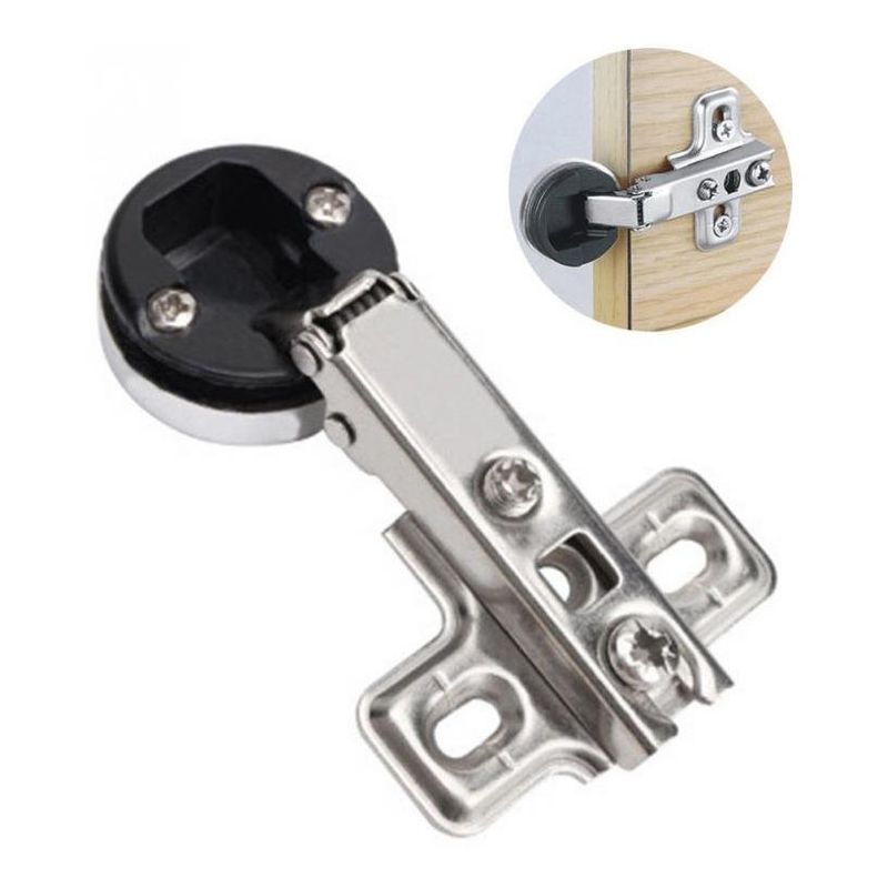 GENERICO - Bisagra Curva de Acero para Puertas de Vidrio de 5-6 mm