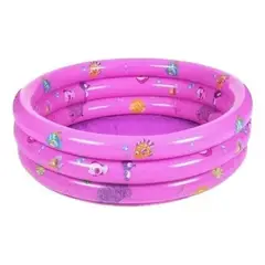 GENERICO - Piscina Inflable Redonda para Niños con 3 Anillos Coloridos