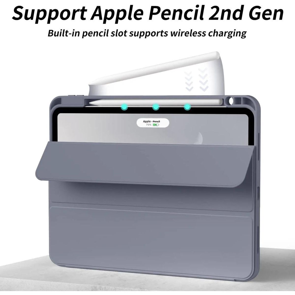 GENERICO - Carcasa Magnética Plegable con Soporte para Apple Pencil 2024