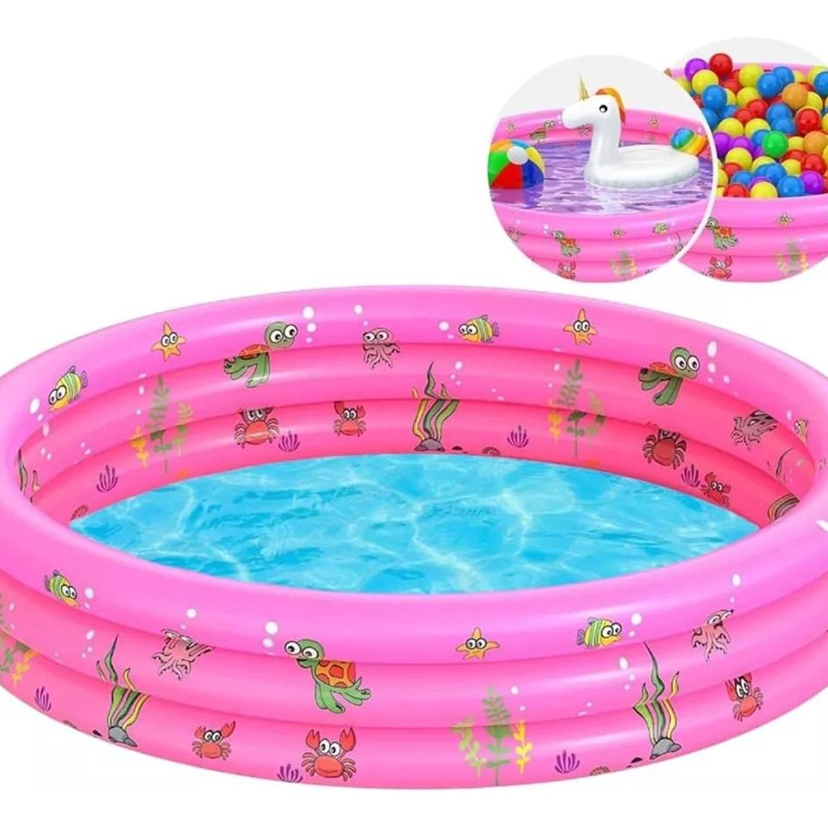 GENERICO - Divertida Piscina Inflable Redonda para Niños 100 cm