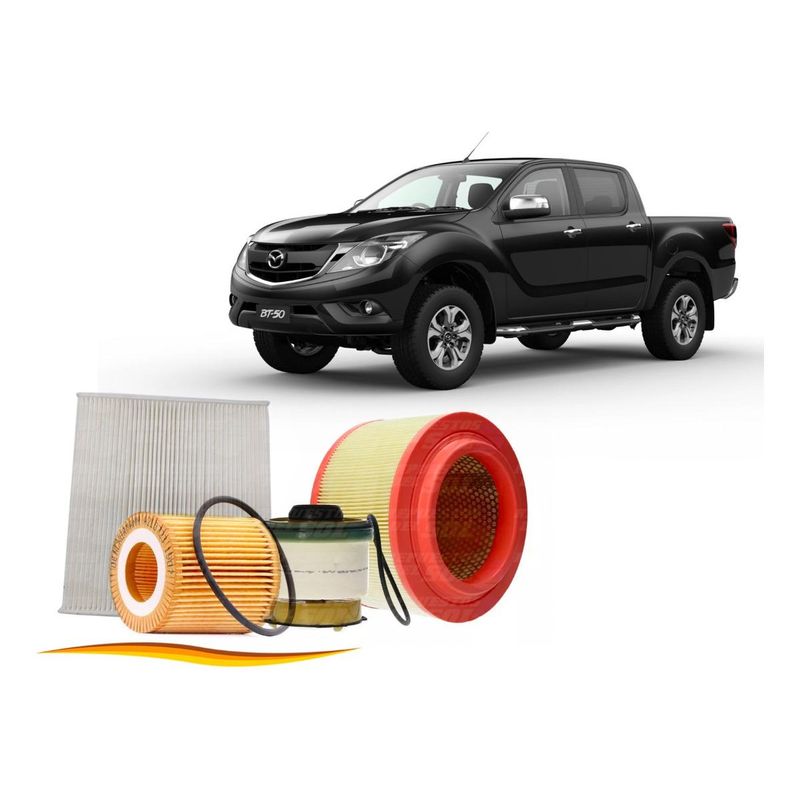 GENERICO - Kit de Filtros para Mazda BT50 Aceite Aire y Petróleo