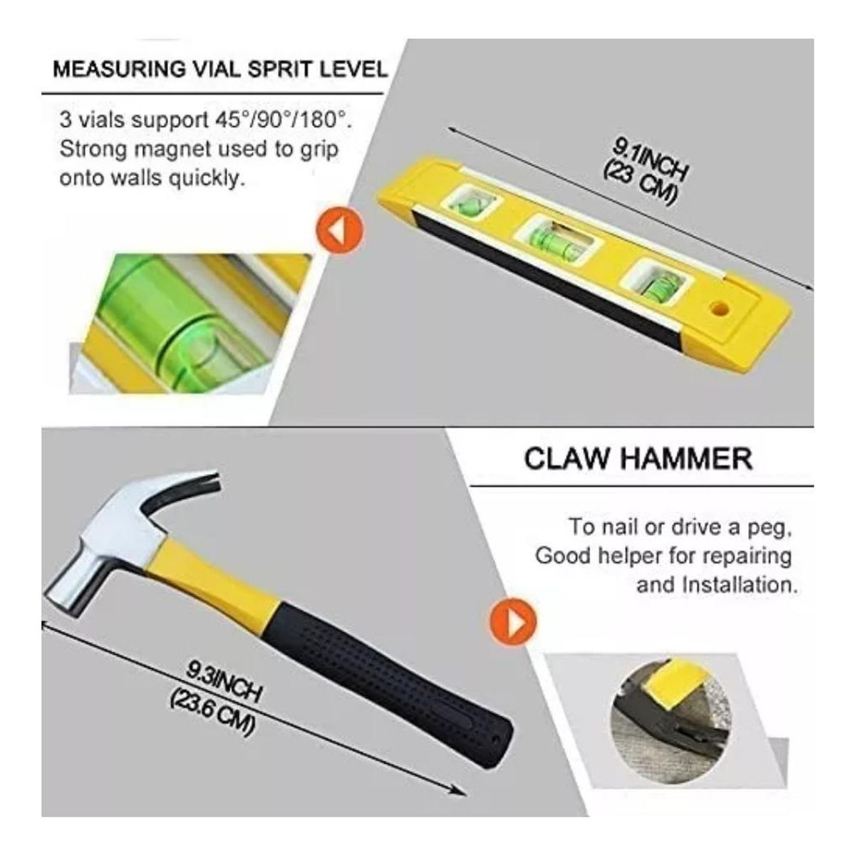 GENERICO - Kit Completo de 108 Herramientas Portátil para Bricolaje