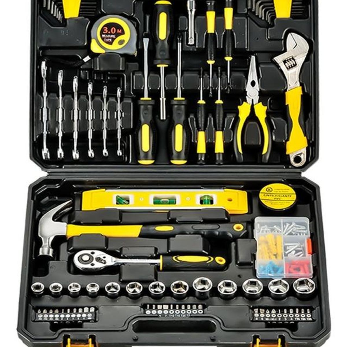 GENERICO - Kit Completo de 108 Herramientas Portátil para Bricolaje