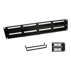GENERICO - Panel de Conexión 48 Puertos Cat6 para Montaje en Rack