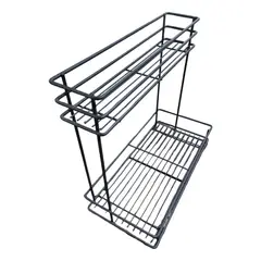 GENERICO - Organizador Doble Antracita para Productos de Aseo Compacto