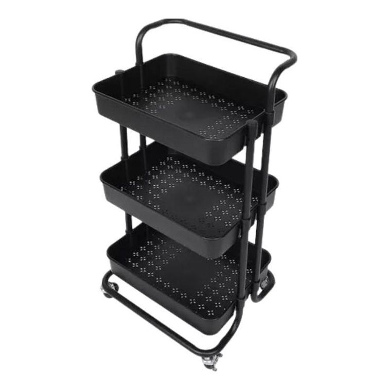 GENERICO - Carro Organizador de 3 Niveles con Ruedas y Diseño Moderno