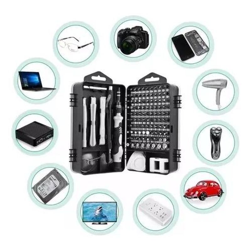GENERICO - Kit Profesional de 115 Destornilladores de Precisión