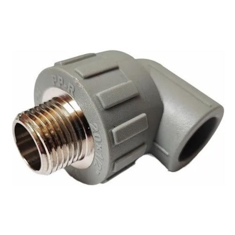 GENERICO - Codo PPR 20 mm x 12 He Gris para Termofusión Pack 10 Unidades