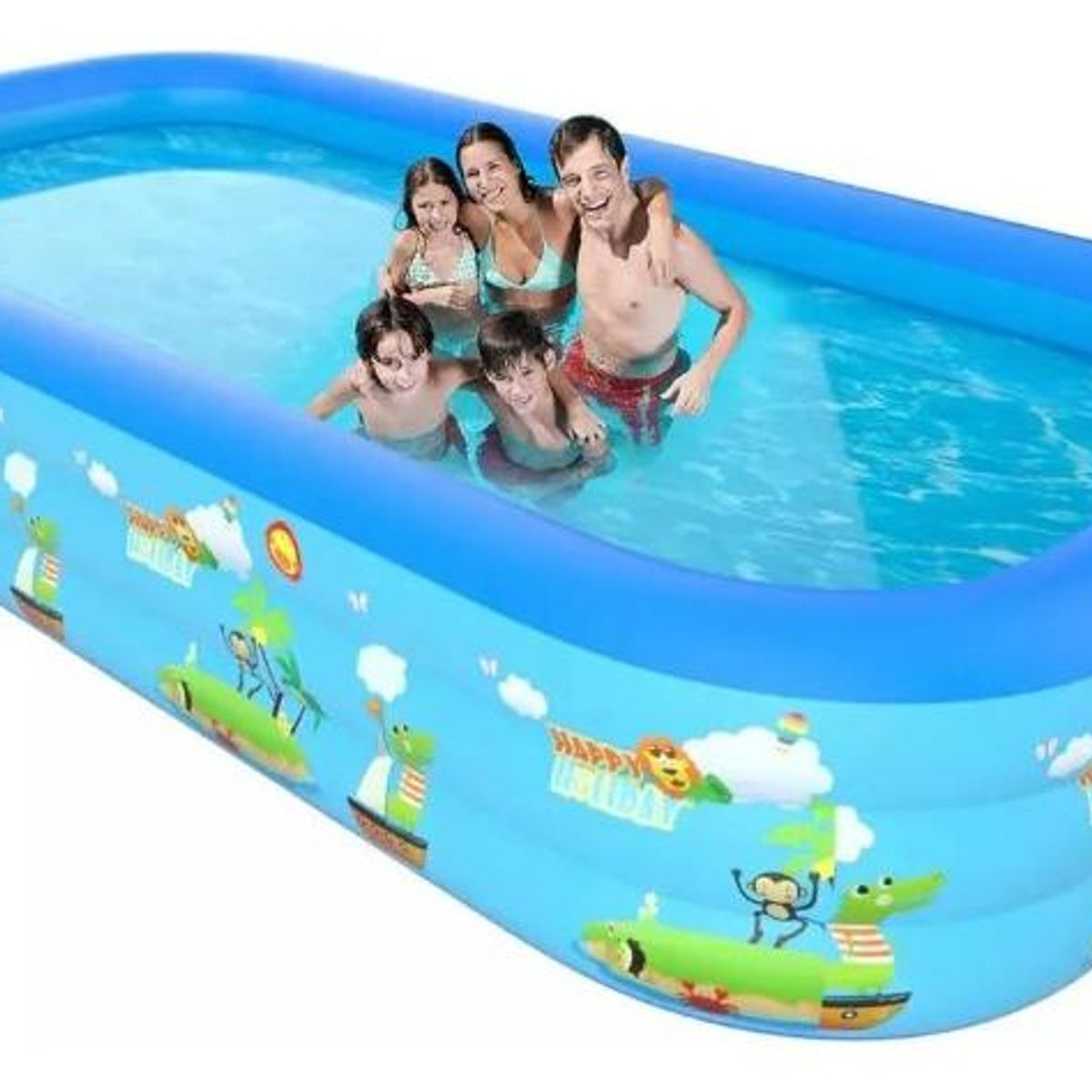GENERICO - Piscina Inflable Rectangular 210x150x65 ideal para niños