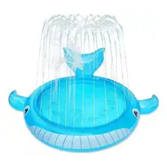 GENERICO - Piscina Inflable Ballena con Rociador Divertido para Niños