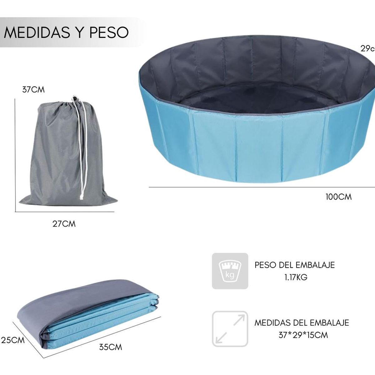 GENERICO - Diversión Segura Piscina de Pelotas Plegable para Niños.