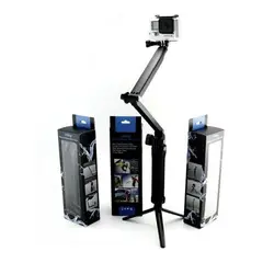 GENERICO - Monopod trípode versátil de 3 vías para cámaras de acción
