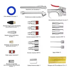 GENERICO - Kit Completo de Accesorios para Compresor de Aire 20 Piezas