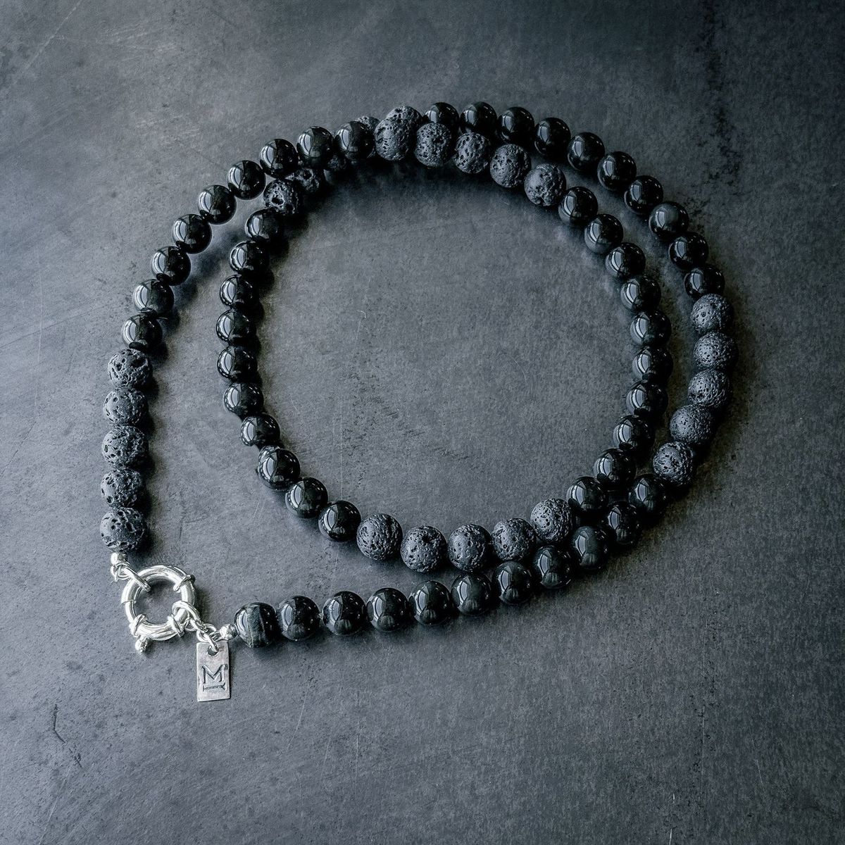 MALEVO JOYAS - Collar Hombre Obsidex