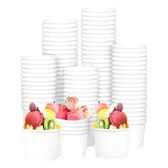 GENERICO - Potes Desechables de Polipapel para Helado y Postres 12oz
