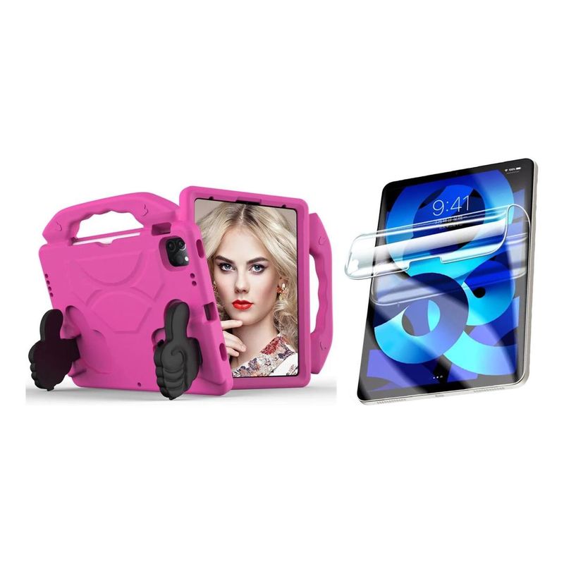 GENERICO - Funda Protectora para iPad Air 4 niñs con Soporte y Lám