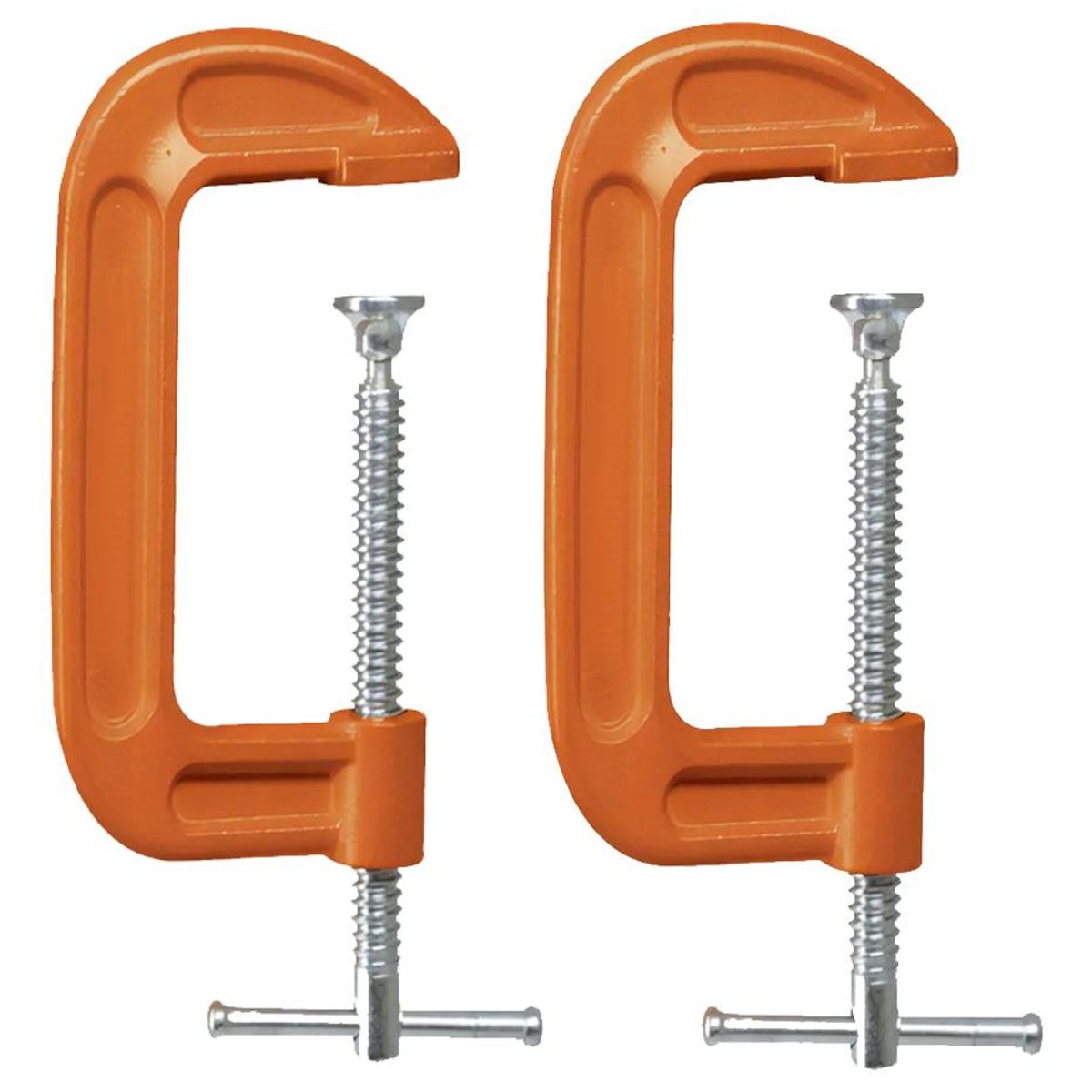 GENERICO - Conjunto de 2 Prensas Sargentos Tipo C de 50 mm de Apertura