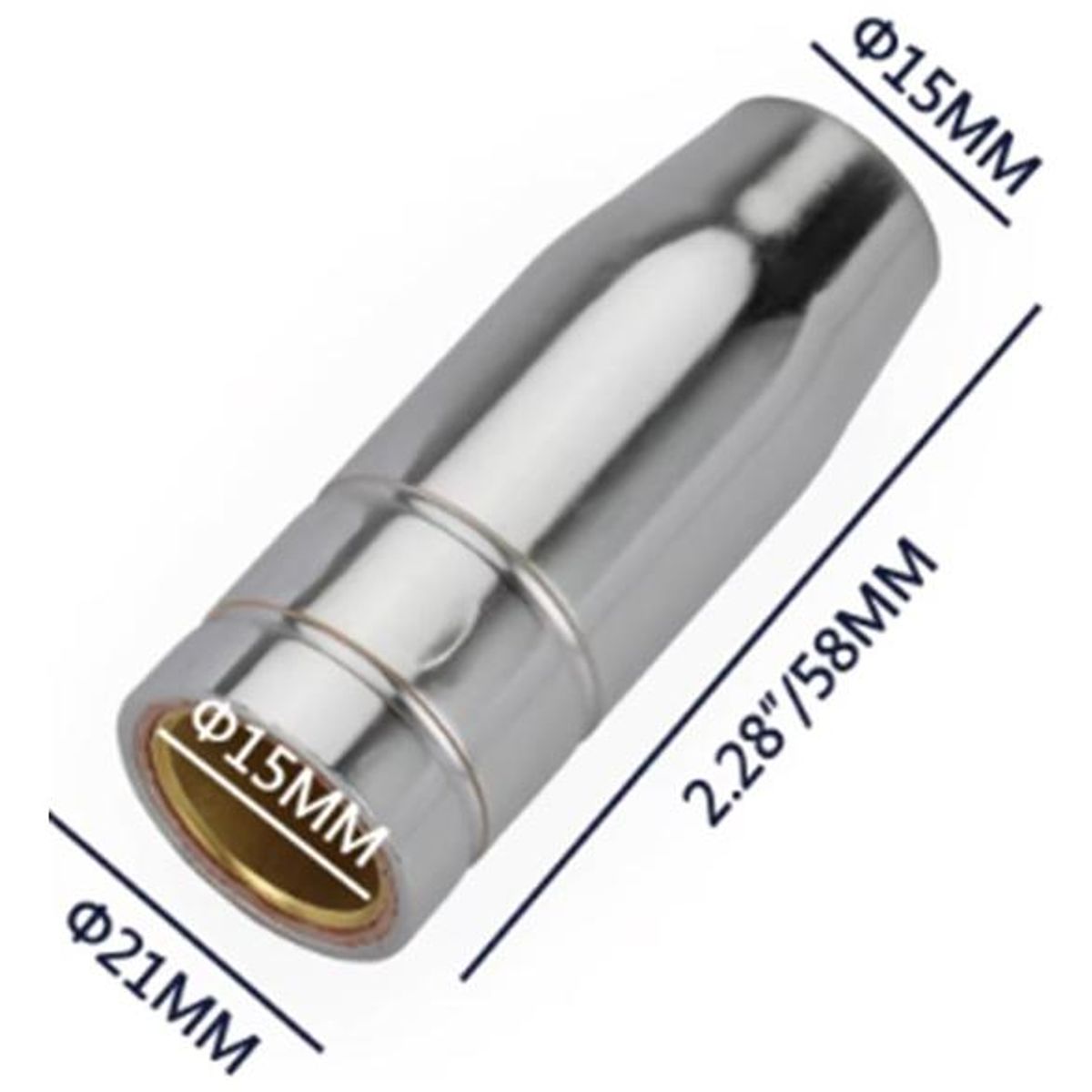 GENERICO - Kit de 5 Toberas Cónicas MIG 21mm para Soldadura