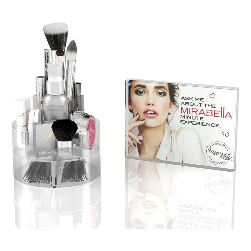 GENERICO - Organizador Giratorio de Maquillaje Acrílico 360° Transparente