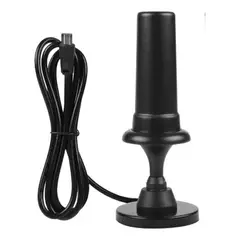 GENERICO - Antena Digital Interior 30dBi con Base Magnética y F Conector