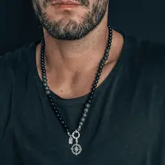 MALEVO JOYAS - Collar Hombre Obsidex