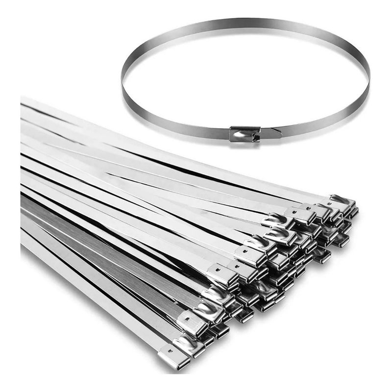 GENERICO - Bridas de Acero Inoxidable 46x300mm para Uso Multifuncional
