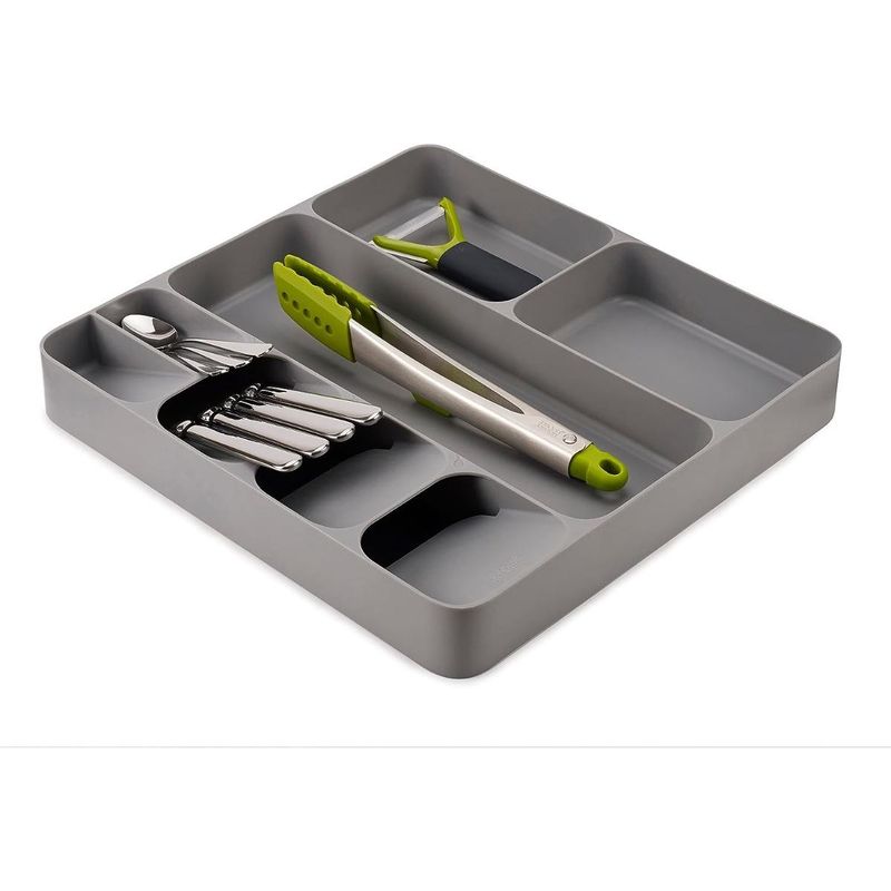 GENERICO - Organizador de Cubiertos con Compartimentos Apilados 37 cm