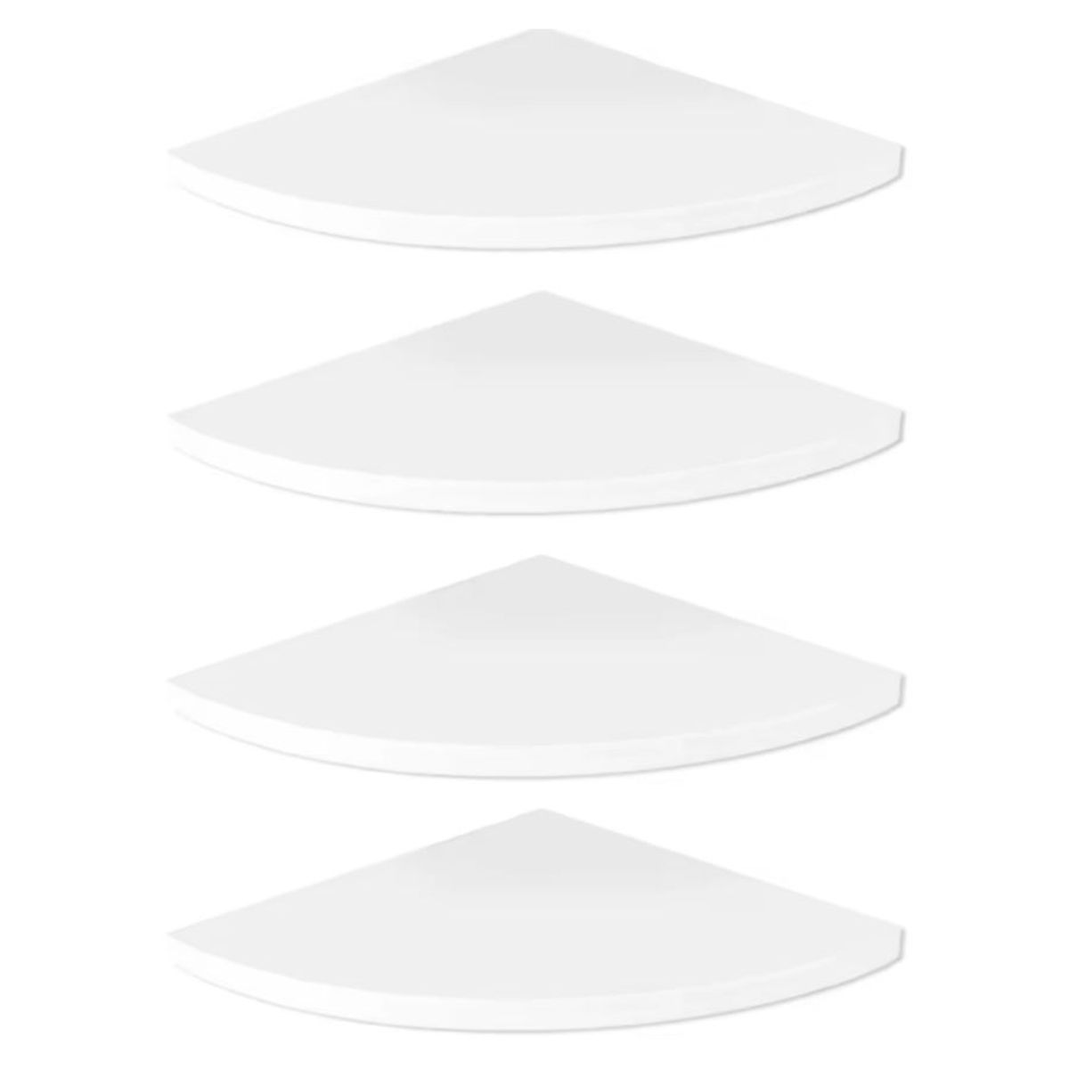 GENERICO - Repisa Esquinero Estante Flotante 4 Niveles Blanco